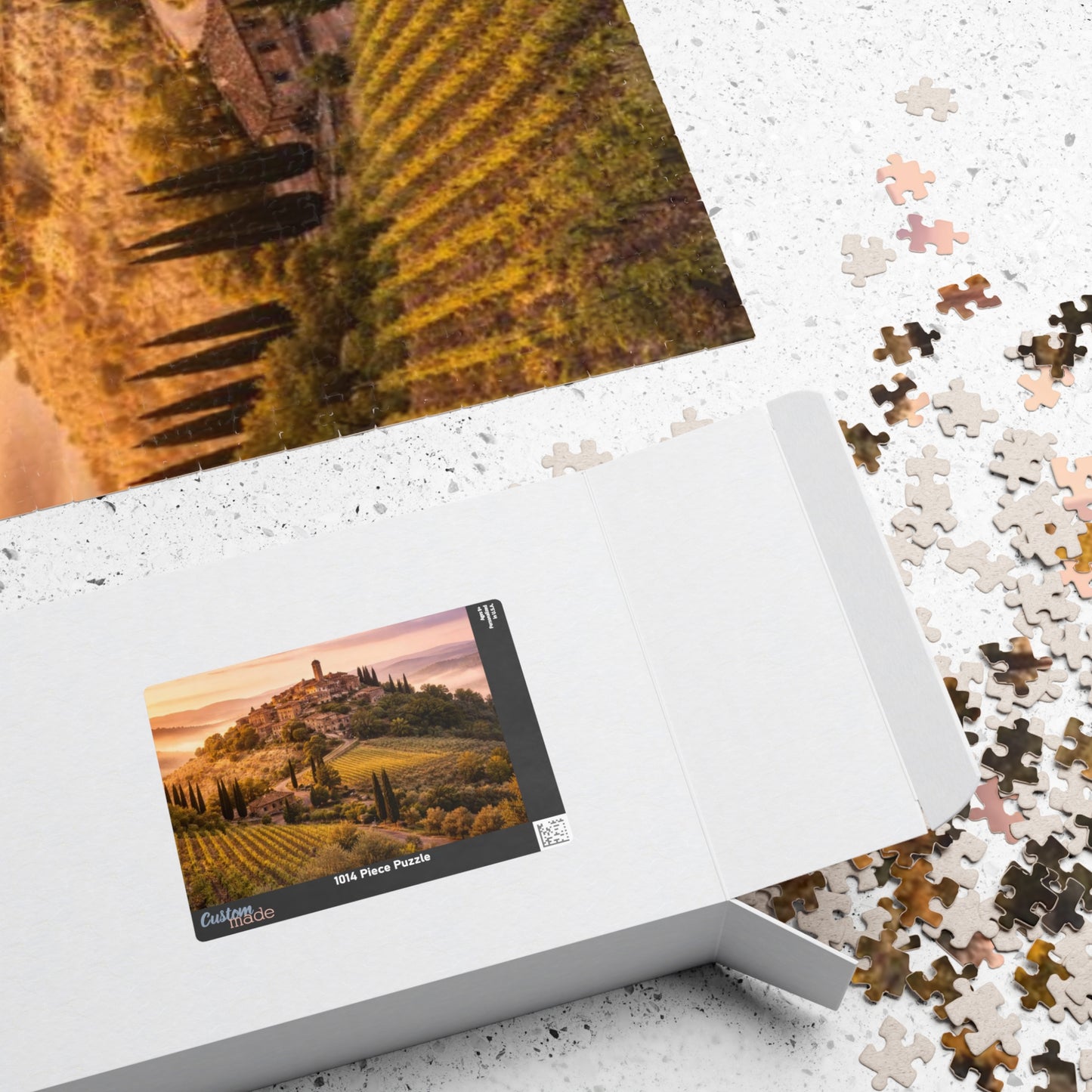 Tuscany Vineyard Sunset Puzzle — Scenic 110/252/520/1014‑Piece Jigsaw