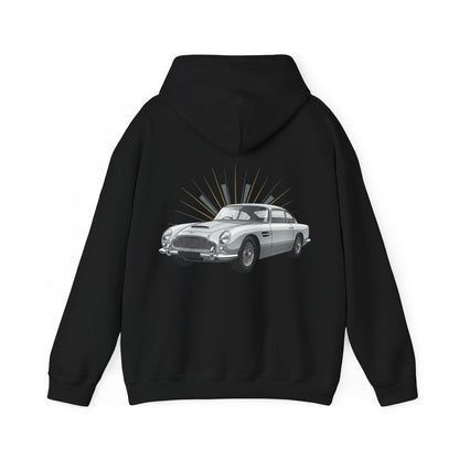 Aston Martin DB5 Retro Car Hoodie — Classic Vintage Sports Car Sweatshirt