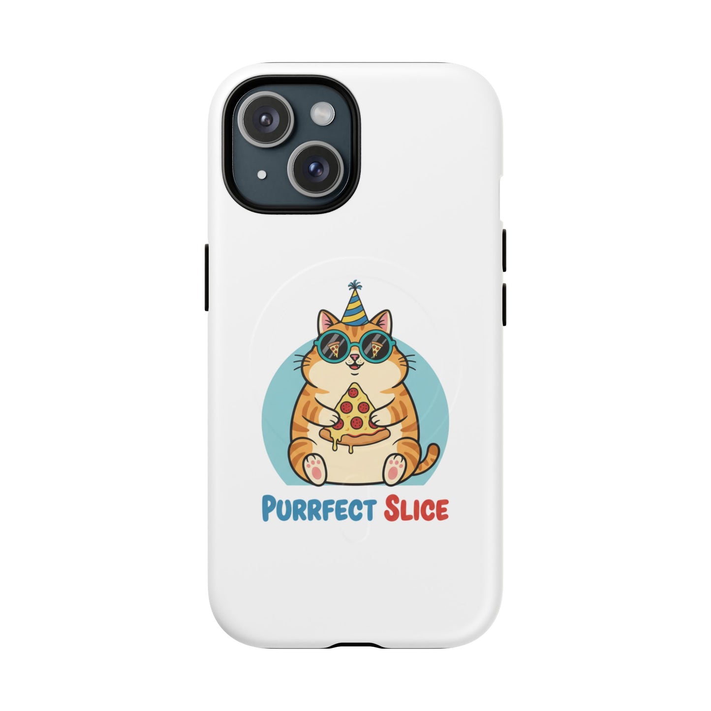 Purrfect Slice Cat Phone Case — Cute Pizza Cat Magnetic Tough Case