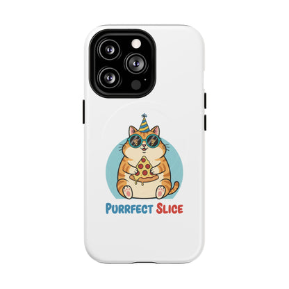 Purrfect Slice Cat Phone Case — Cute Pizza Cat Magnetic Tough Case