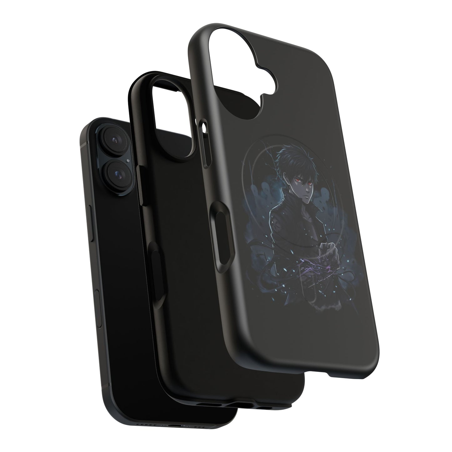 Solo Leveling Magnetic Phone Case — Dark Anime Boy Art, Protective Tough MagCase