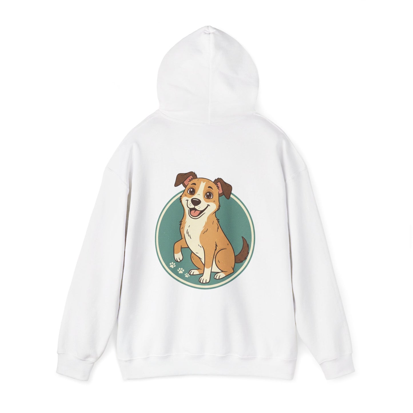 Cute Happy Dog Hoodie – Cartoon Puppy Graphic Pullover for Dog Lovers