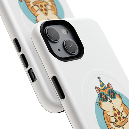 Purrfect Slice Cat Phone Case — Cute Pizza Cat Magnetic Tough Case
