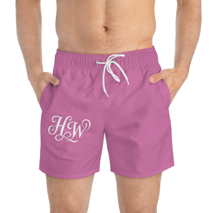 HW Script Monogram Swim Trunks - Pink