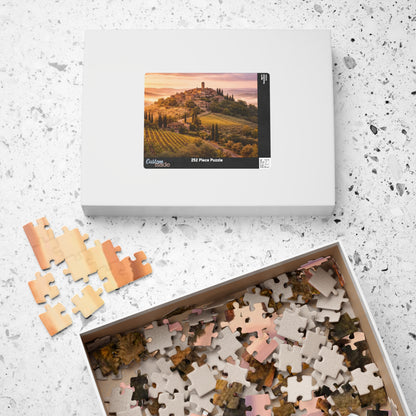 Tuscany Vineyard Sunset Puzzle — Scenic 110/252/520/1014‑Piece Jigsaw