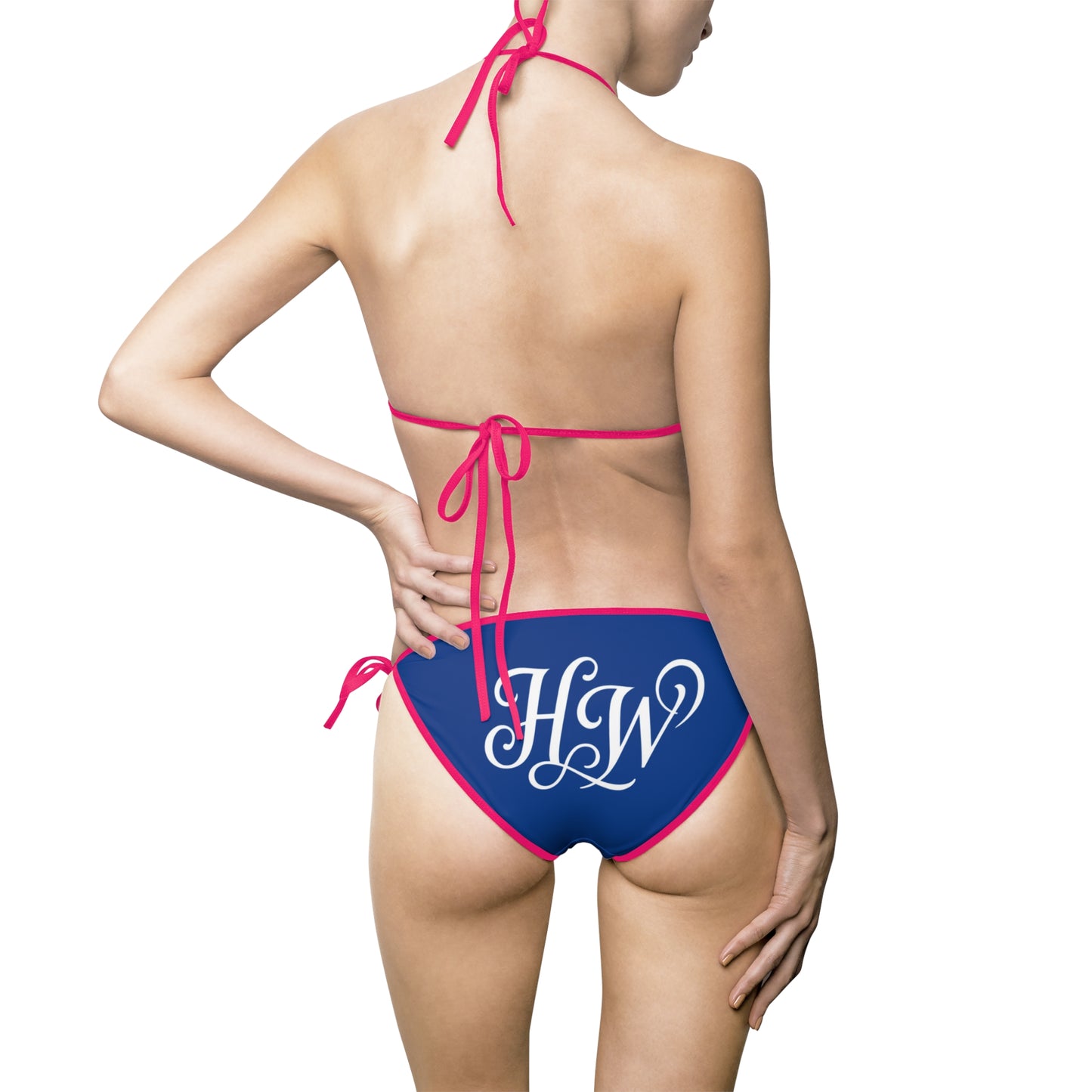HW Monogram Tie-Side Bikini - Blue