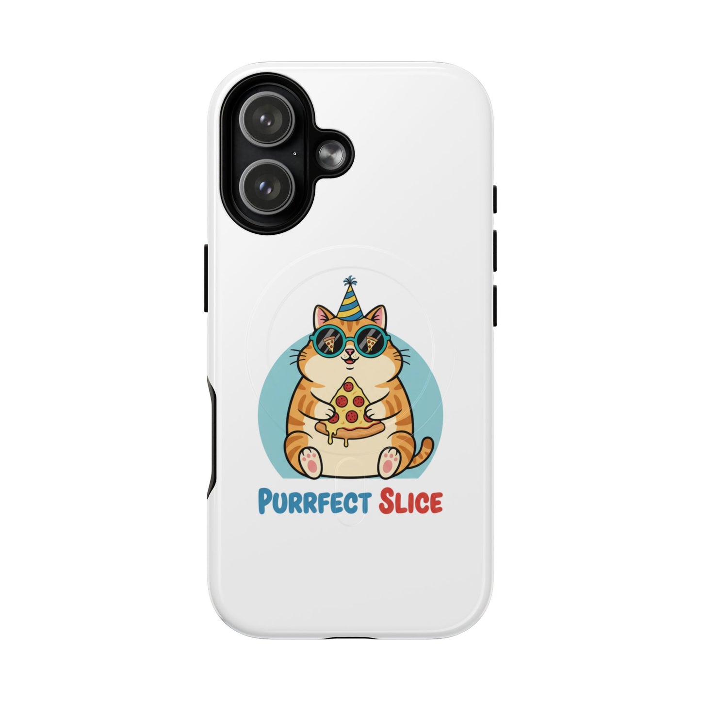 Purrfect Slice Cat Phone Case — Cute Pizza Cat Magnetic Tough Case