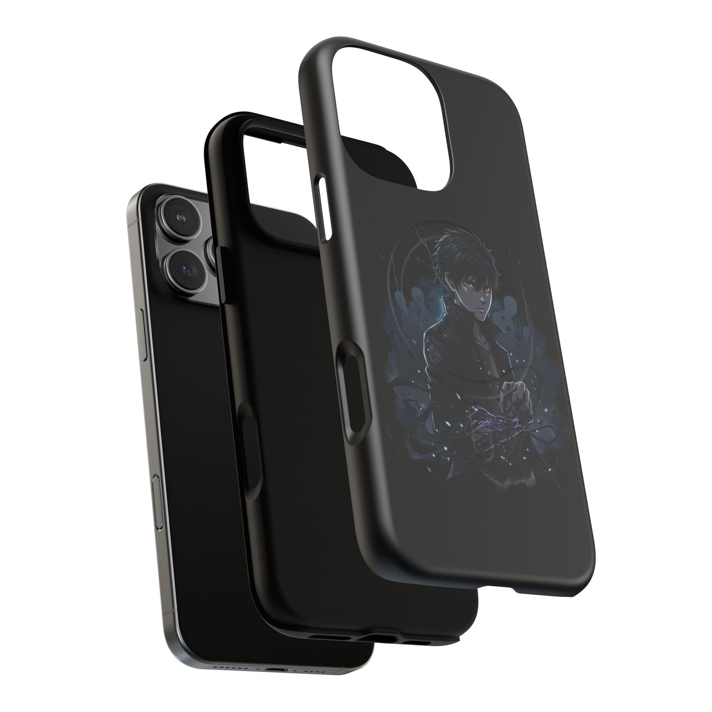 Solo Leveling Magnetic Phone Case — Dark Anime Boy Art, Protective Tough MagCase