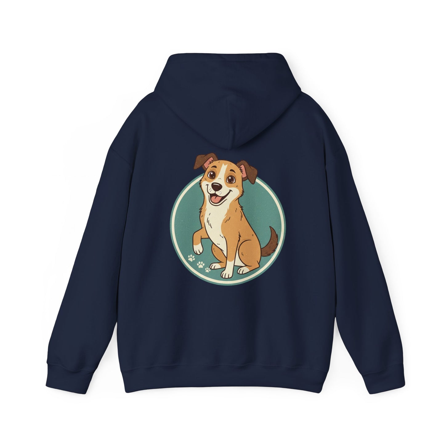 Cute Happy Dog Hoodie – Cartoon Puppy Graphic Pullover for Dog Lovers