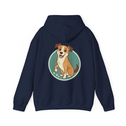Cute Happy Dog Hoodie – Cartoon Puppy Graphic Pullover for Dog Lovers