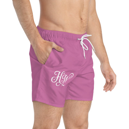HW Script Monogram Swim Trunks - Pink