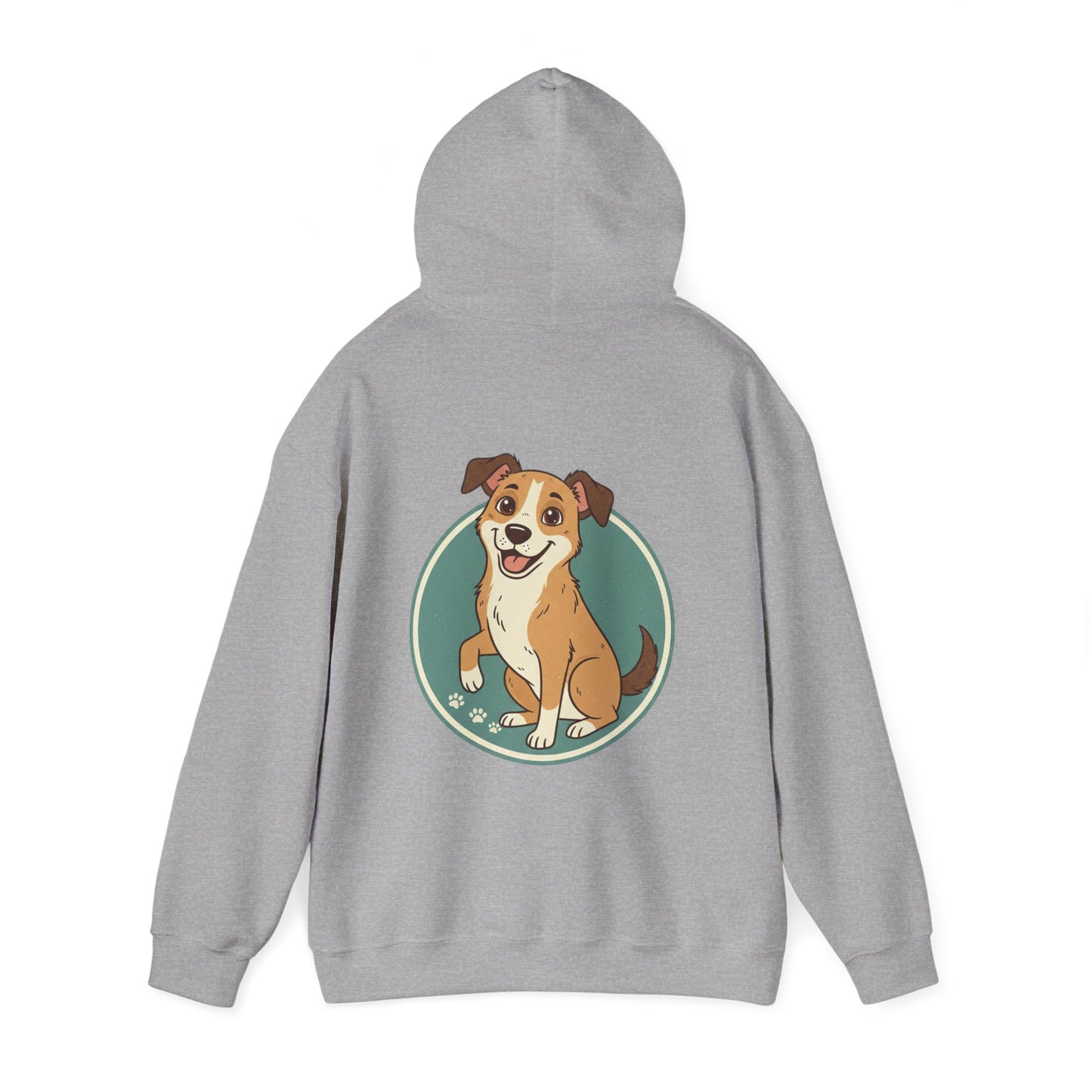 Cute Happy Dog Hoodie – Cartoon Puppy Graphic Pullover for Dog Lovers