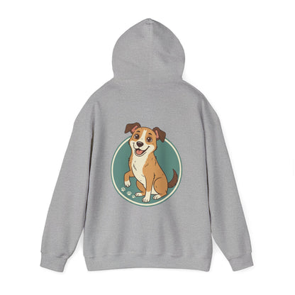Cute Happy Dog Hoodie – Cartoon Puppy Graphic Pullover for Dog Lovers