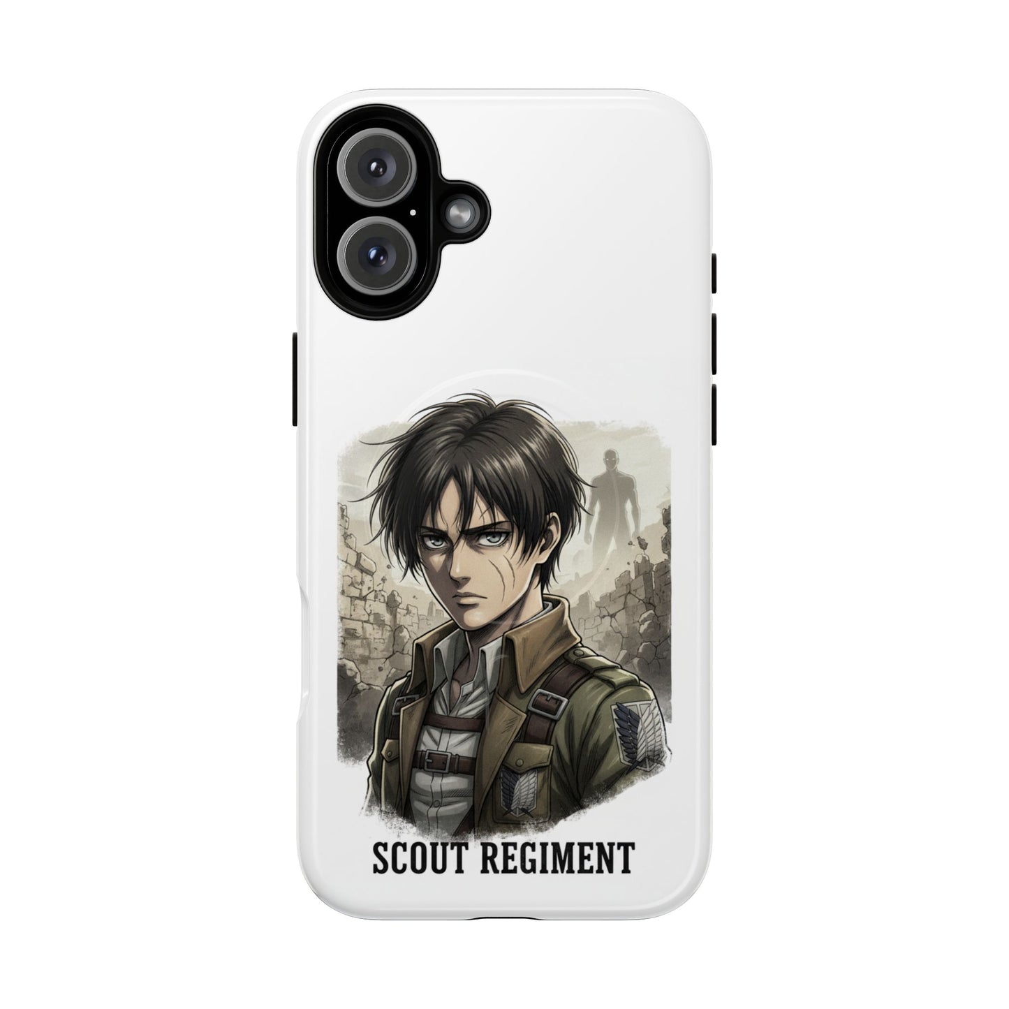 Attack On Titan Tough Magnetic Phone Case — Anime Survey Corps Design
