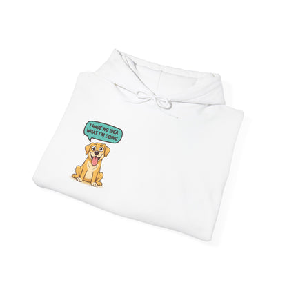 Dog Hoodie — "I Have No Idea What I’m Doing" Cute Golden Retriever Pullover