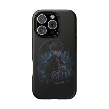 Solo Leveling Magnetic Phone Case — Dark Anime Boy Art, Protective Tough MagCase