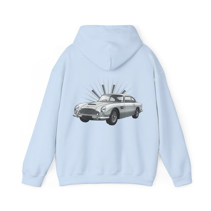 Aston Martin DB5 Retro Car Hoodie — Classic Vintage Sports Car Sweatshirt