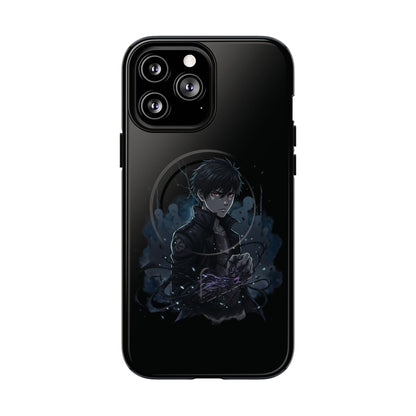 Solo Leveling Magnetic Phone Case — Dark Anime Boy Art, Protective Tough MagCase