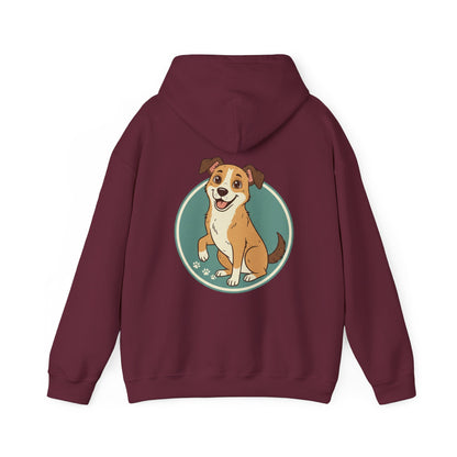 Cute Happy Dog Hoodie – Cartoon Puppy Graphic Pullover for Dog Lovers