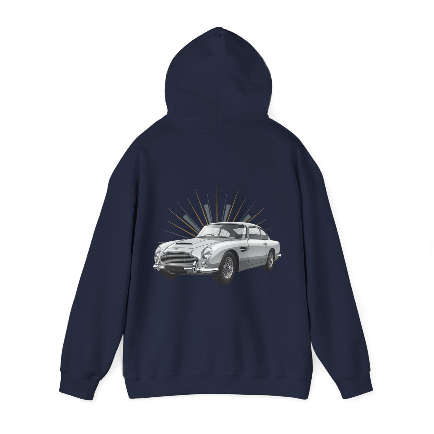Aston Martin DB5 Retro Car Hoodie — Classic Vintage Sports Car Sweatshirt