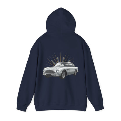 Aston Martin DB5 Retro Car Hoodie — Classic Vintage Sports Car Sweatshirt
