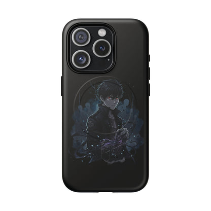 Solo Leveling Magnetic Phone Case — Dark Anime Boy Art, Protective Tough MagCase