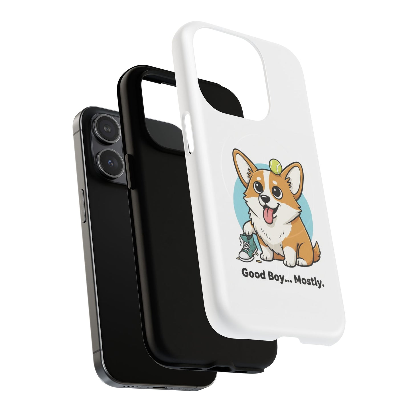 Corgi 'Good Boy... Mostly' Tough Magnetic Phone Case
