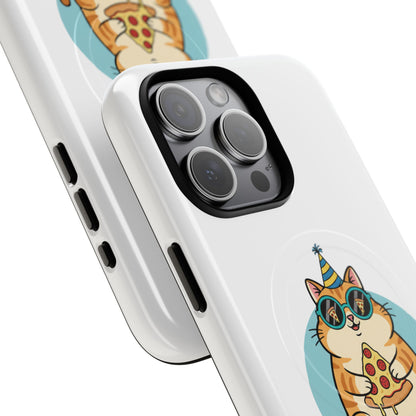 Purrfect Slice Cat Phone Case — Cute Pizza Cat Magnetic Tough Case