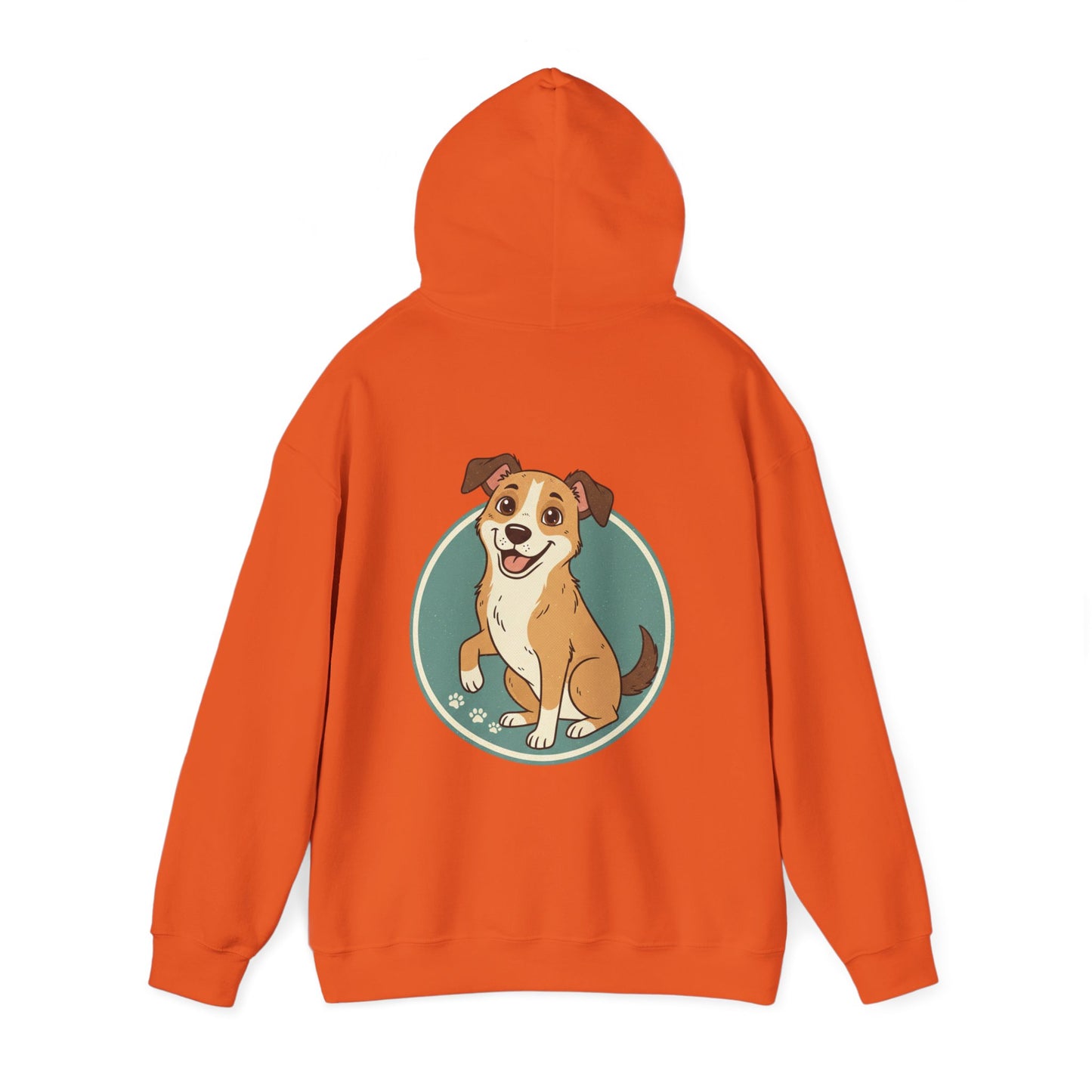 Cute Happy Dog Hoodie – Cartoon Puppy Graphic Pullover for Dog Lovers