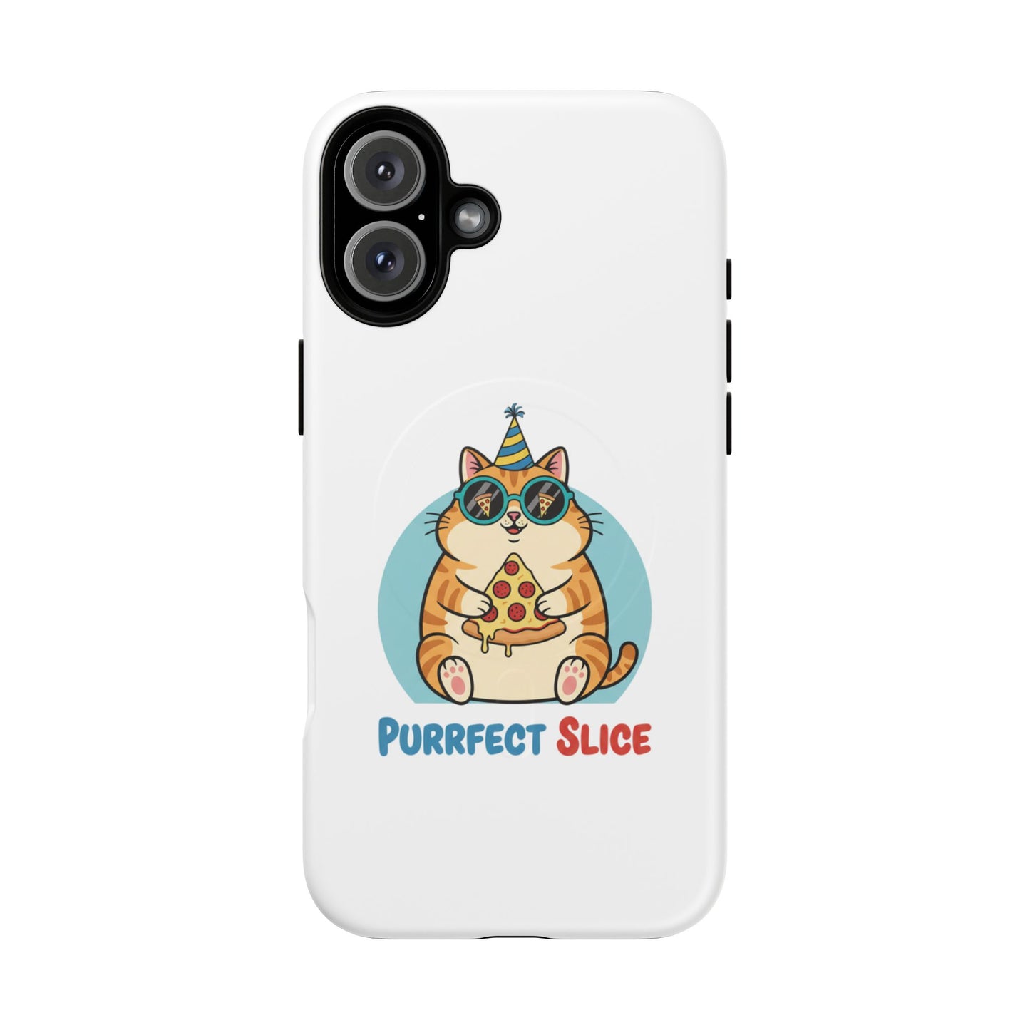 Purrfect Slice Cat Phone Case — Cute Pizza Cat Magnetic Tough Case
