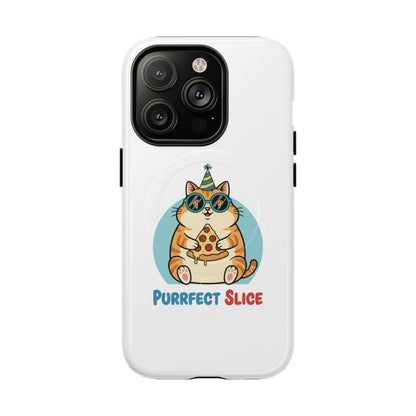 Purrfect Slice Cat Phone Case — Cute Pizza Cat Magnetic Tough Case