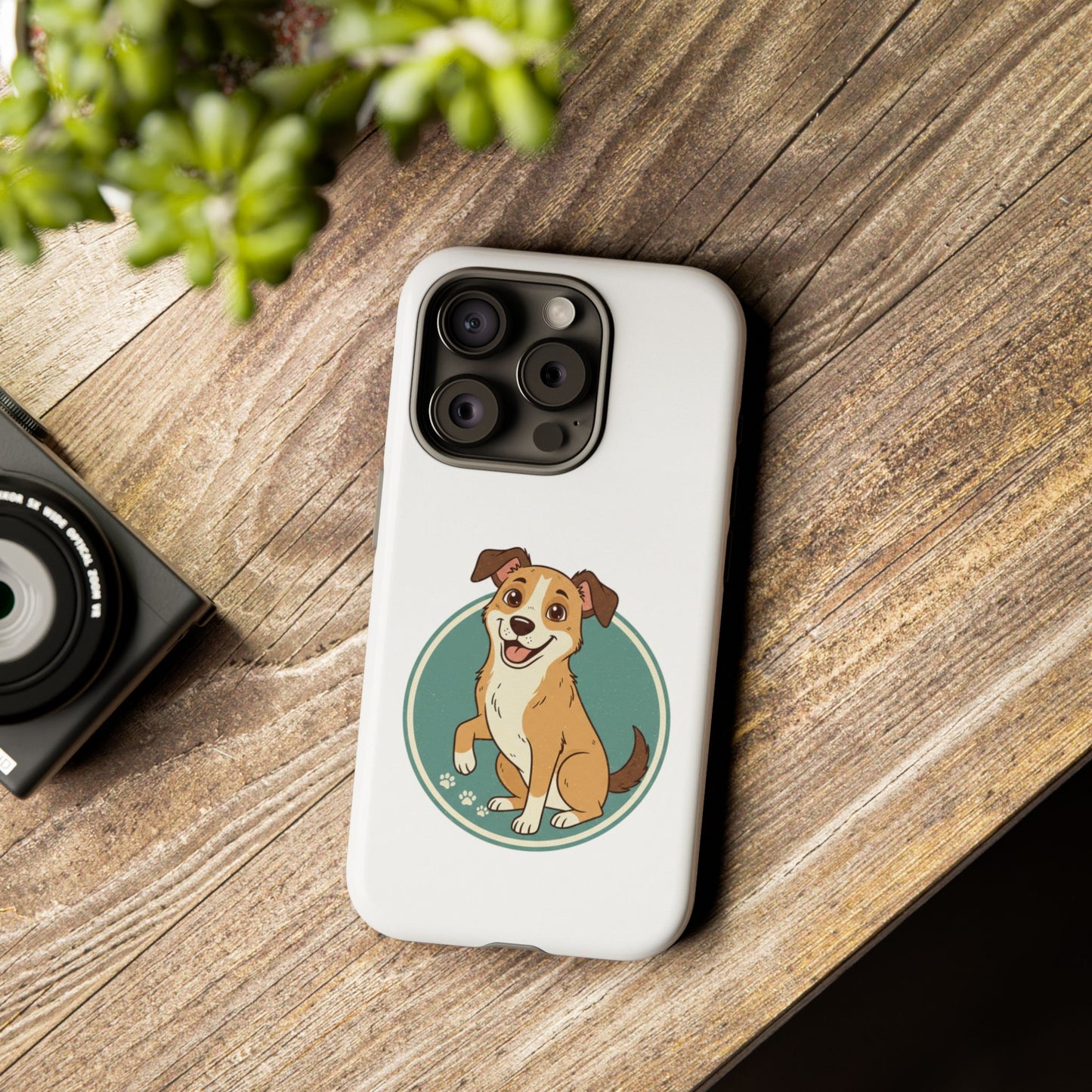 Dog Lover Phone Case — Cute Cartoon Puppy Protective Tough Case