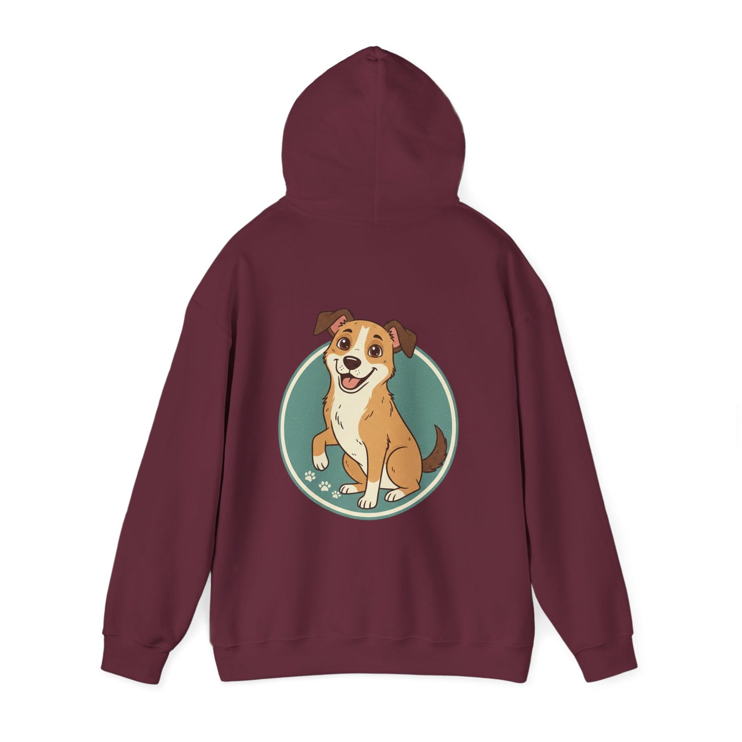 Cute Happy Dog Hoodie – Cartoon Puppy Graphic Pullover for Dog Lovers