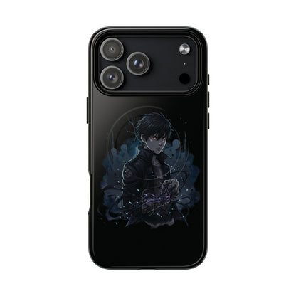 Solo Leveling Magnetic Phone Case — Dark Anime Boy Art, Protective Tough MagCase