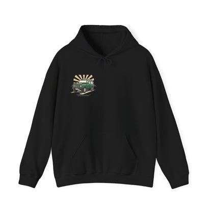 Classic Land Rover Defender SUV Hoodie — Vintage Green Off‑Road Truck Sweatshirt