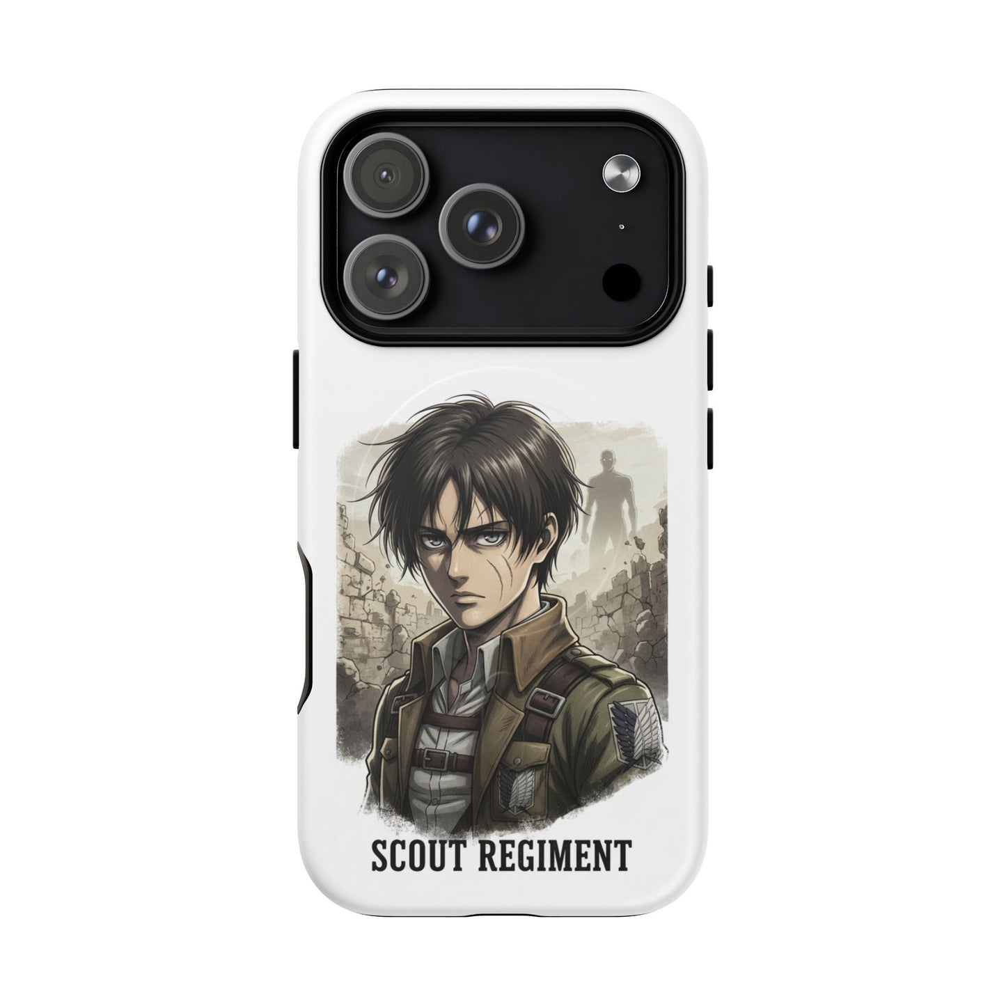 Attack On Titan Tough Magnetic Phone Case — Anime Survey Corps Design
