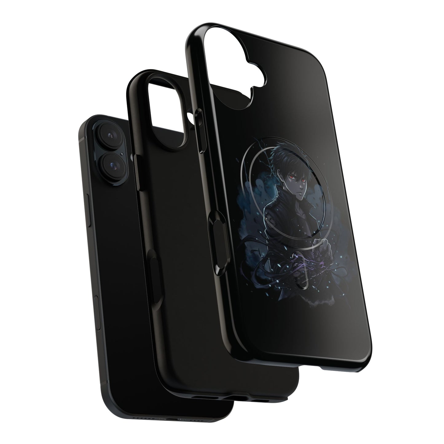 Solo Leveling Magnetic Phone Case — Dark Anime Boy Art, Protective Tough MagCase