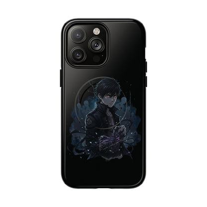 Solo Leveling Magnetic Phone Case — Dark Anime Boy Art, Protective Tough MagCase