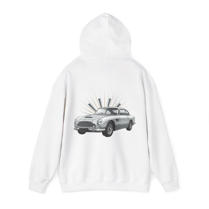 Aston Martin DB5 Retro Car Hoodie — Classic Vintage Sports Car Sweatshirt