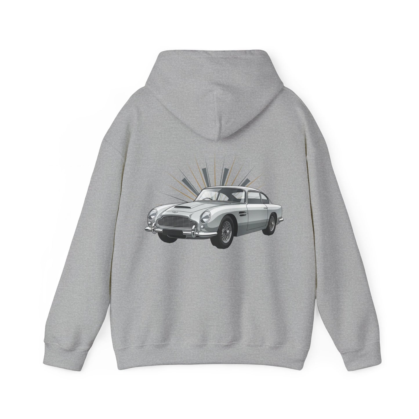 Aston Martin DB5 Retro Car Hoodie — Classic Vintage Sports Car Sweatshirt