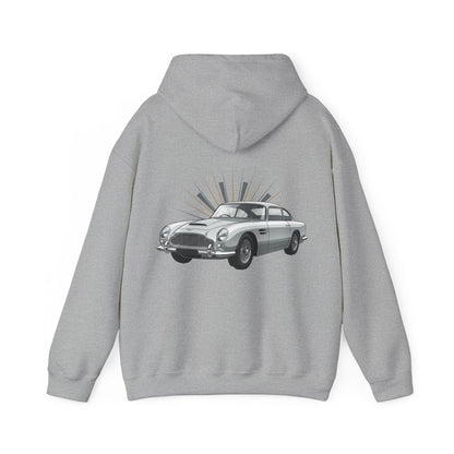 Aston Martin DB5 Retro Car Hoodie — Classic Vintage Sports Car Sweatshirt