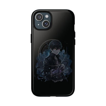 Solo Leveling Magnetic Phone Case — Dark Anime Boy Art, Protective Tough MagCase