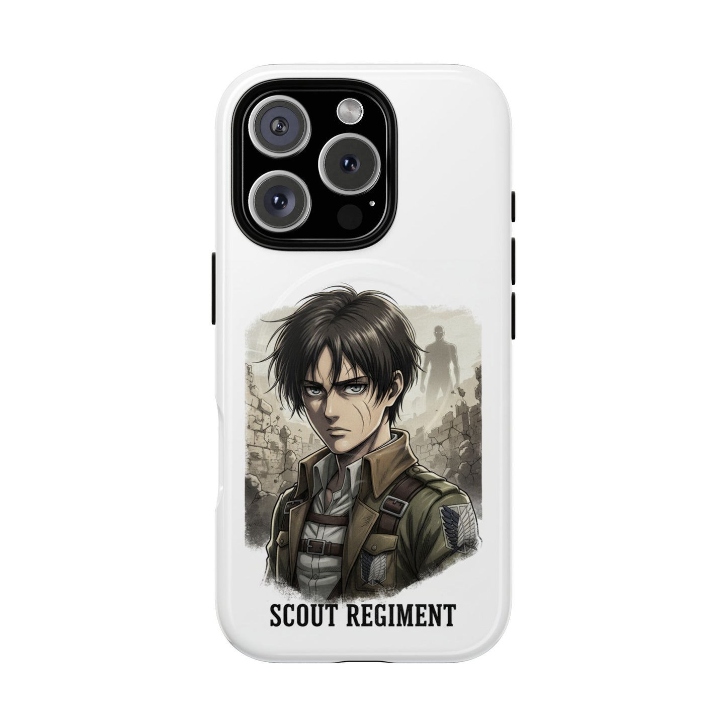 Attack On Titan Tough Magnetic Phone Case — Anime Survey Corps Design