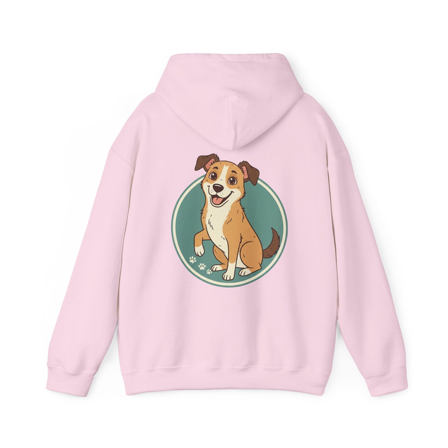Cute Happy Dog Hoodie – Cartoon Puppy Graphic Pullover for Dog Lovers