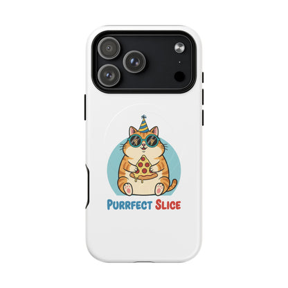 Purrfect Slice Cat Phone Case — Cute Pizza Cat Magnetic Tough Case