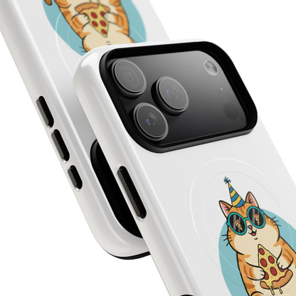 Purrfect Slice Cat Phone Case — Cute Pizza Cat Magnetic Tough Case