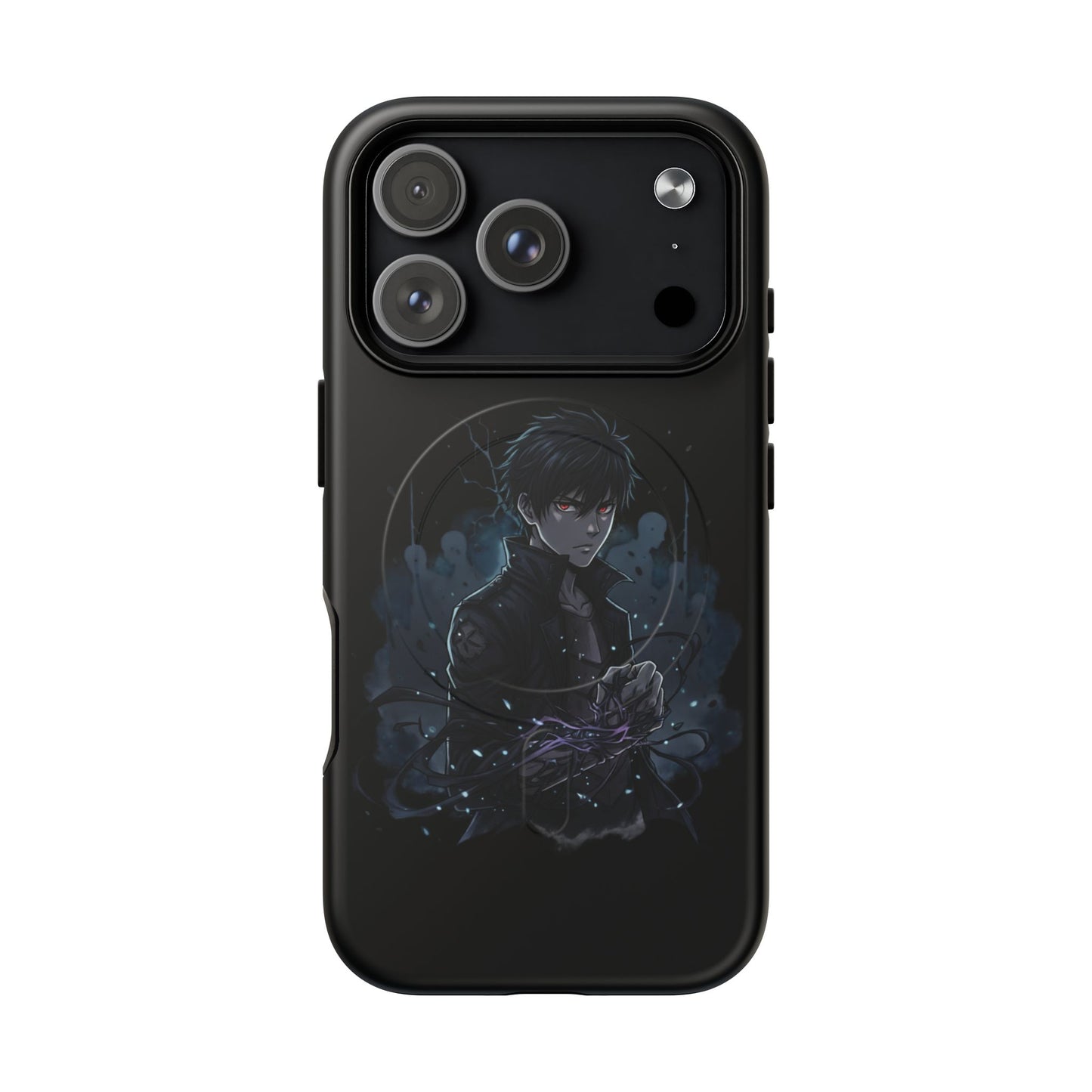 Solo Leveling Magnetic Phone Case — Dark Anime Boy Art, Protective Tough MagCase