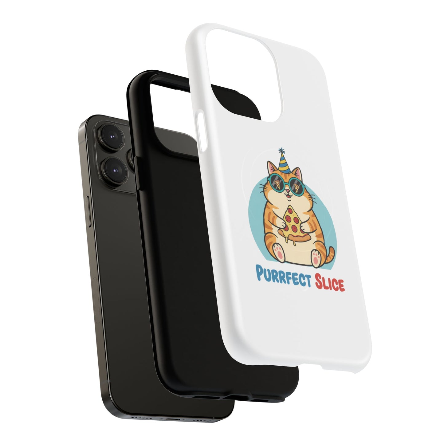 Purrfect Slice Cat Phone Case — Cute Pizza Cat Magnetic Tough Case