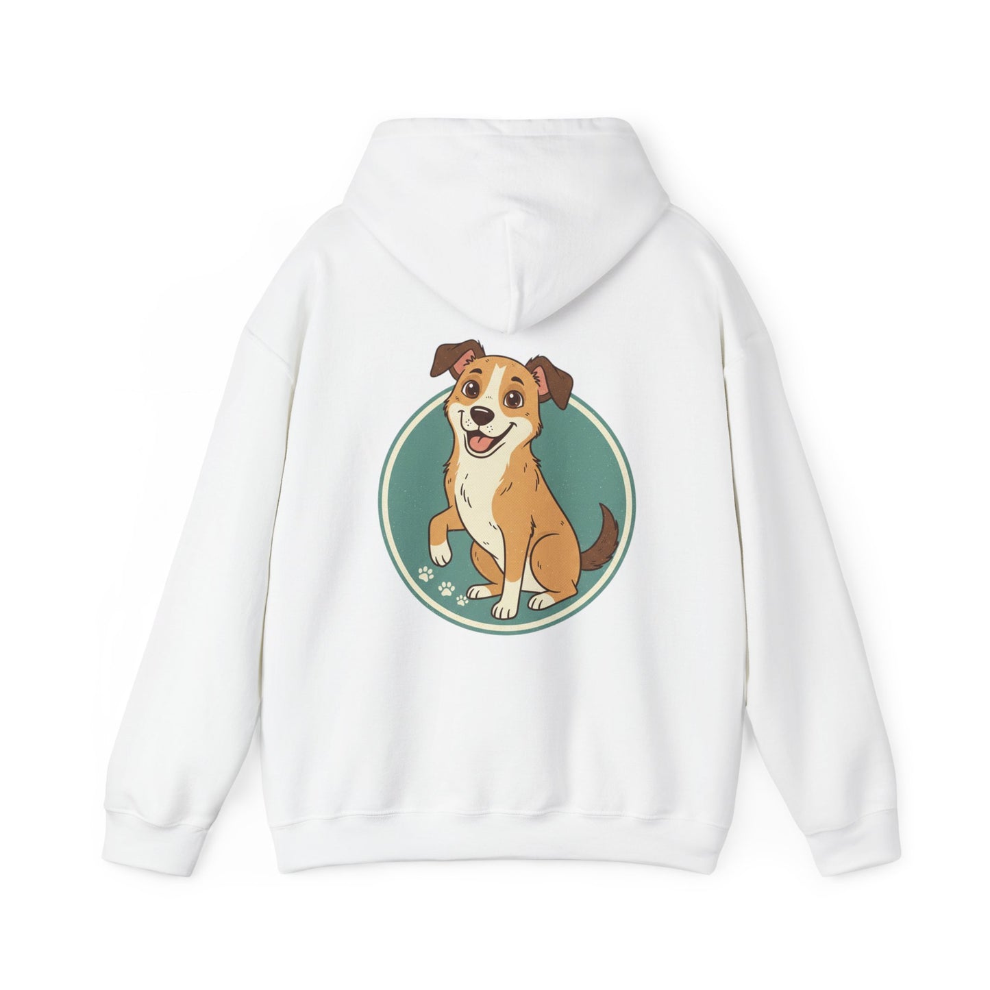 Cute Happy Dog Hoodie – Cartoon Puppy Graphic Pullover for Dog Lovers