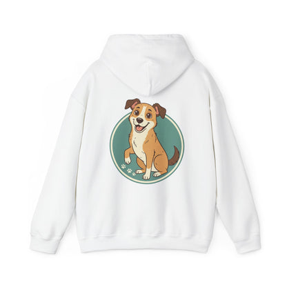 Cute Happy Dog Hoodie – Cartoon Puppy Graphic Pullover for Dog Lovers